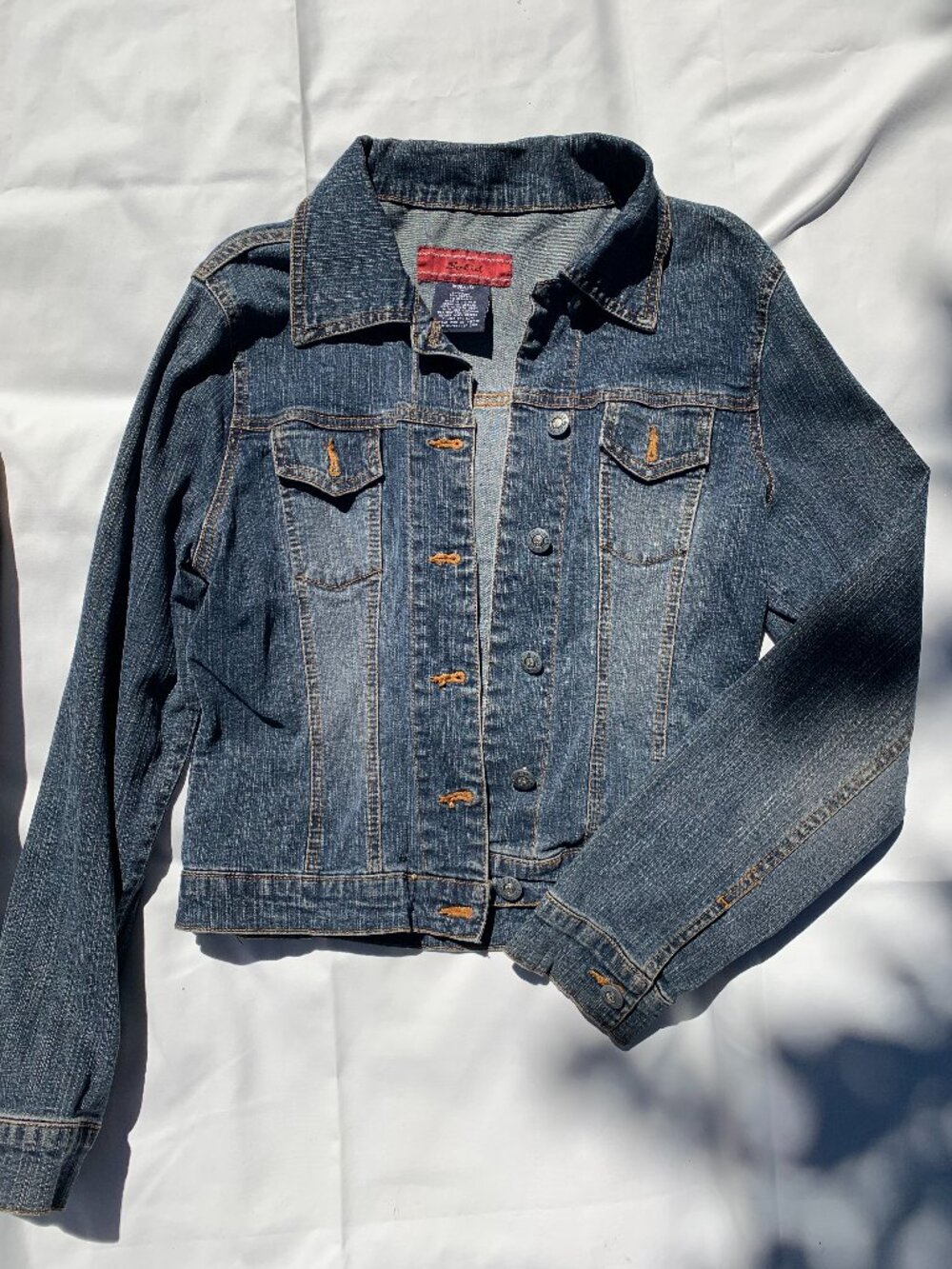 Solid Womens Jean Jacket Size Medium